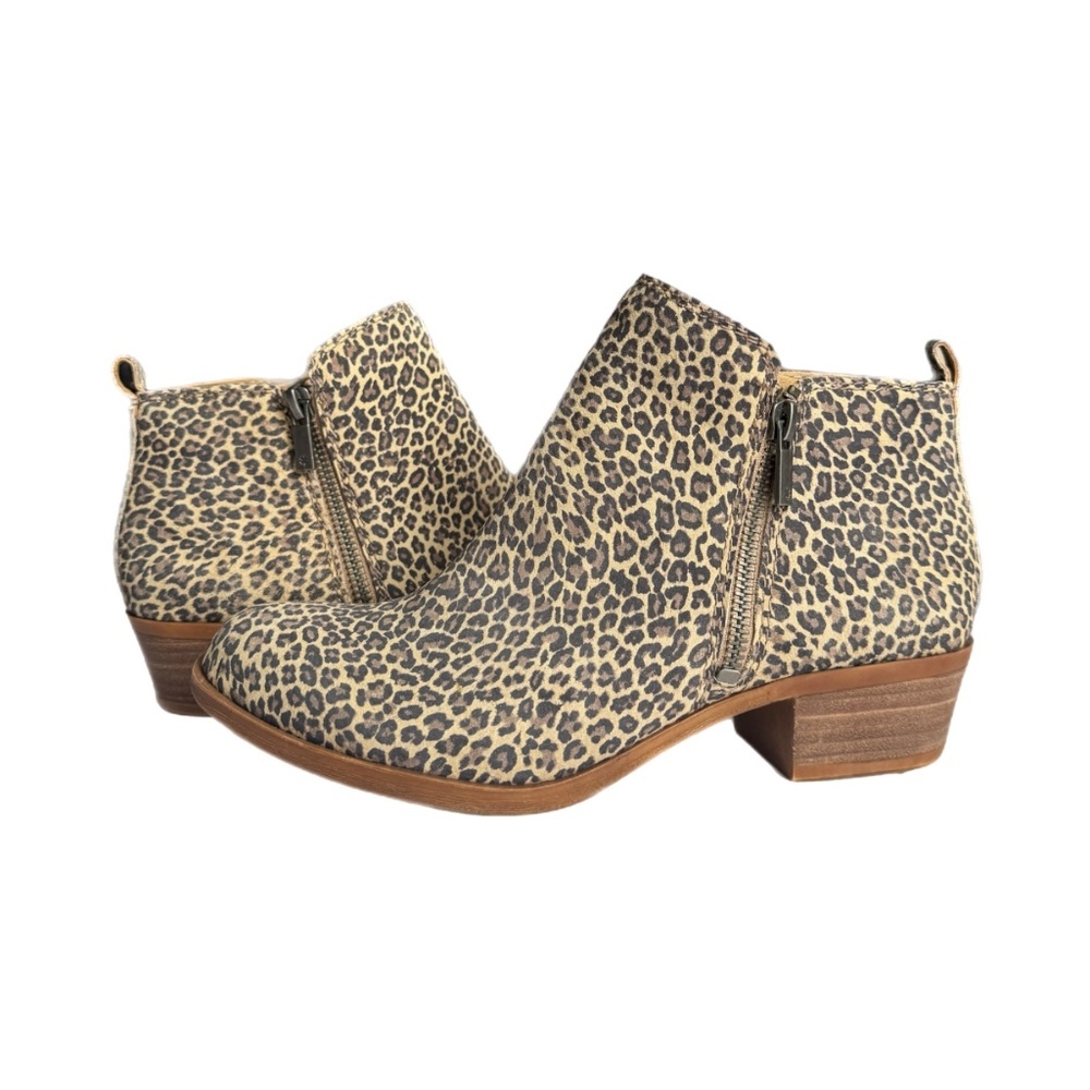 Lucky Brand Leopard Print Basel Ankle Boots Booties - Picture 8 of 8